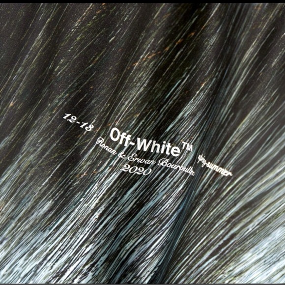 OFF-WHITE Bouroullec Asymmetric-Hem Abstract Print Satin Slip Mini Dress New - Picture 7 of 15